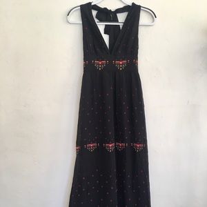 Marciano silk halter embroidery maxi dress SZ XS